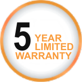 5 year limited warranty