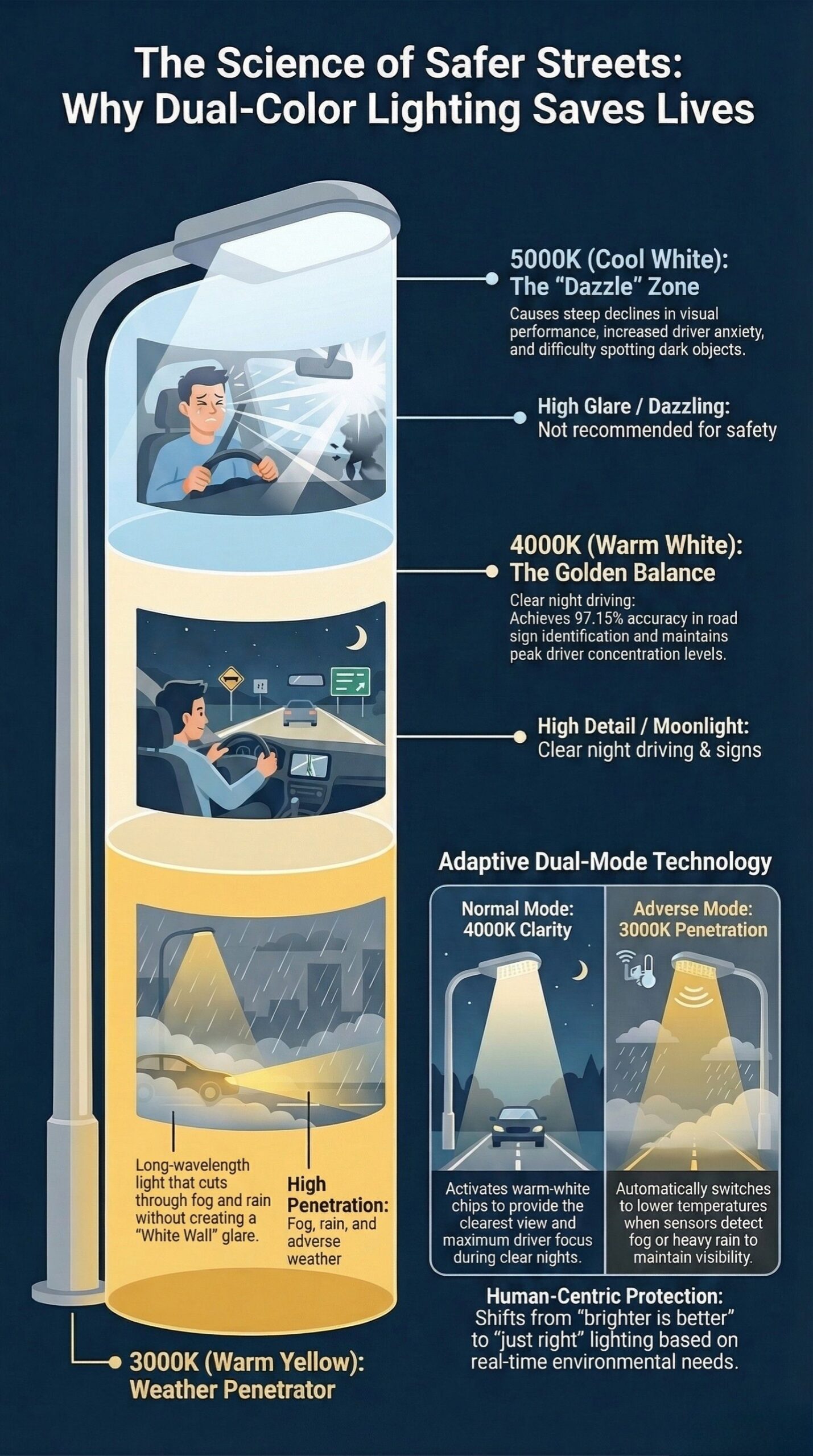 Color temperature and safer streetlights