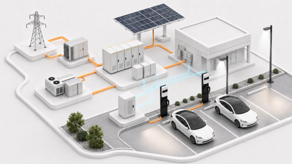 Integrated EV Charging leotek-integrated-ev-charging-solar-bess-site-lighting-cover