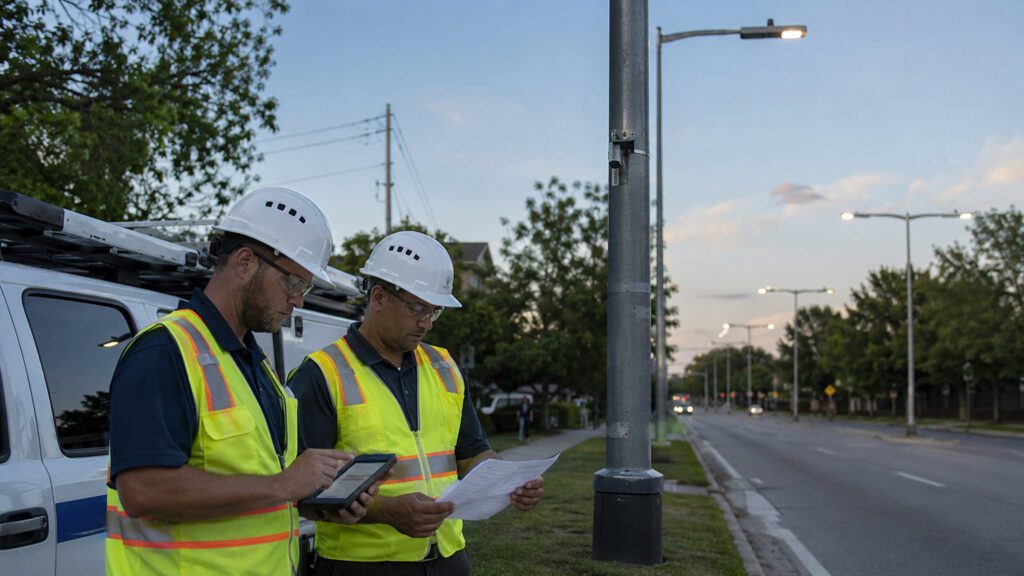 Smart Streetlight Commissioning Checklist: Node Installation, Testing, Asset Mapping & Handover leotek-smart-streetlight-commissioning-asset-verification-cover