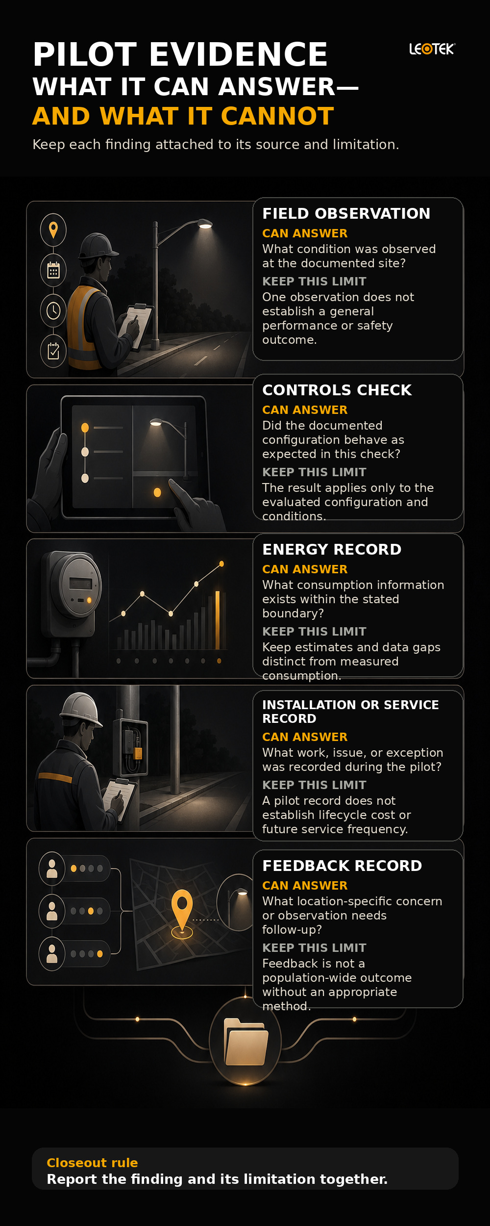 streetlight-pilot-evidence-matrix-limitations-infographic
