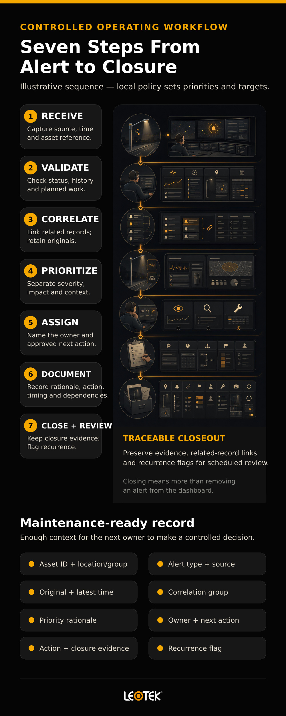 streetlight-alarm-seven-step-maintenance-workflow-infographic